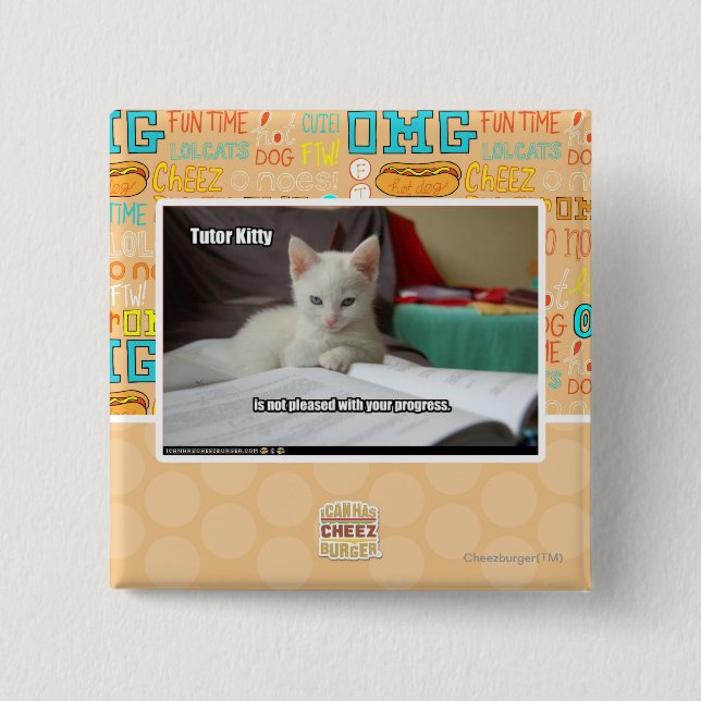 Tutor Kitty Button (Front)