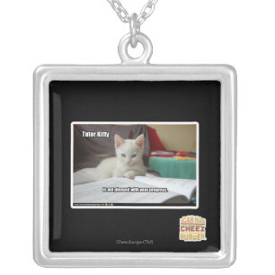 Tutor Kitty Silver Plated Necklace