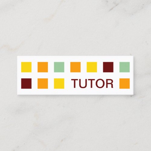 TUTOR mod squares Mini Business Card