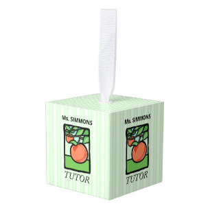 Tutor, Teacher Thank You, Apple Cube Ornament