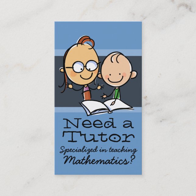 Tutor.Tutoring.Teacher.Learning Specialist Business Card (Front)