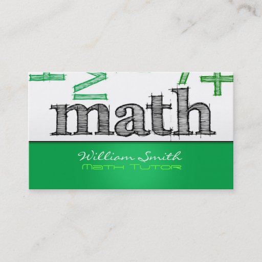 Customizable Tutorial Math Business Card Templates