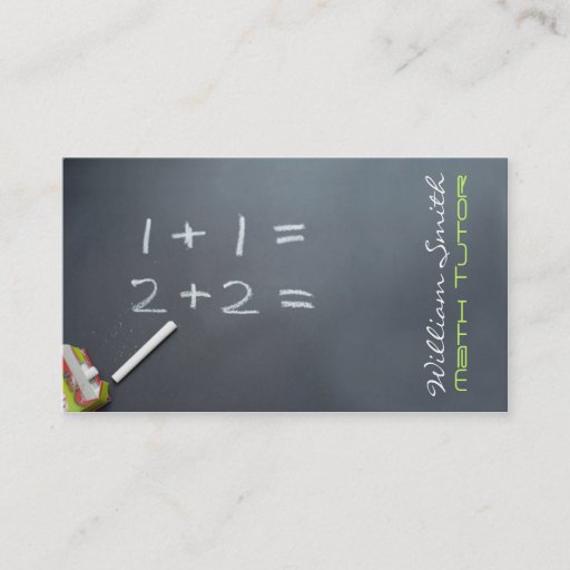 Customizable Tutorial Math Business Card Templates