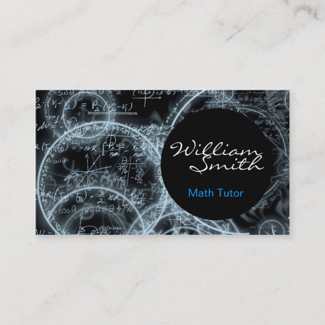 Tutorial Math Business Card (Front)