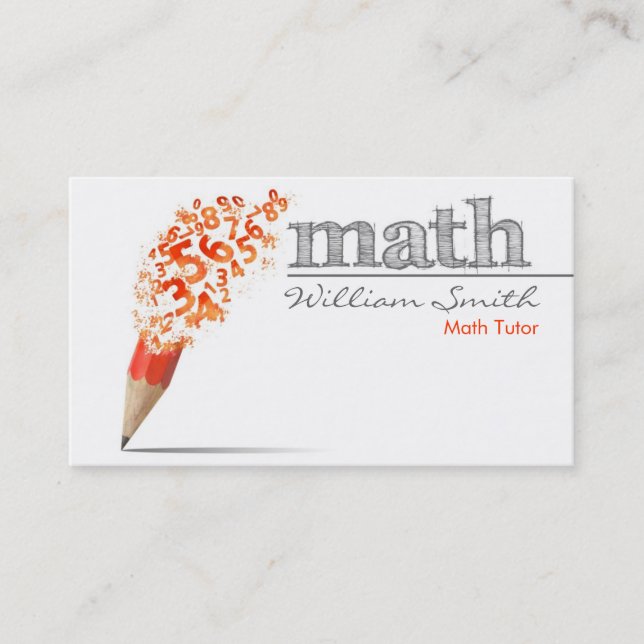 Tutorial Math Business Card (Front)