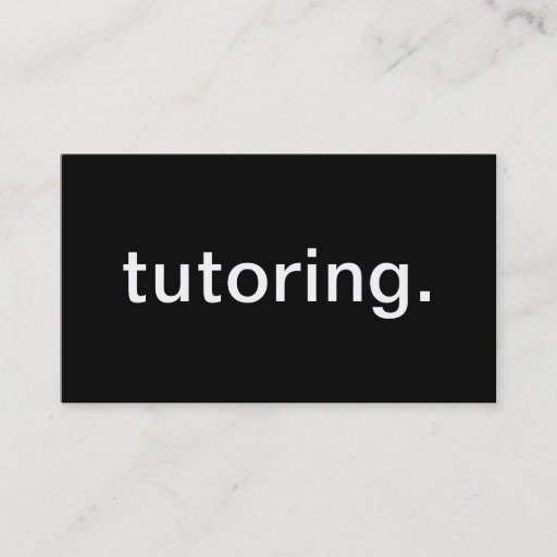 Customizable Tutoring Business Card