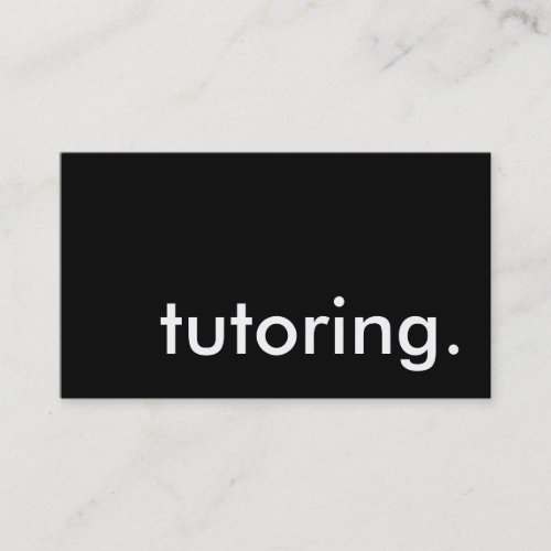tutoring. business card template