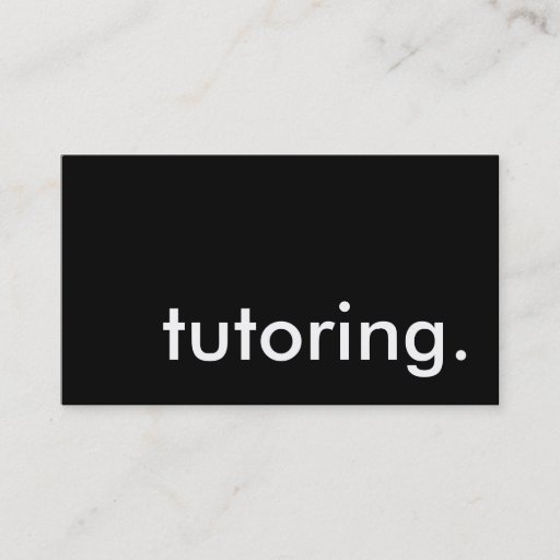 Customizable tutoring. business card template