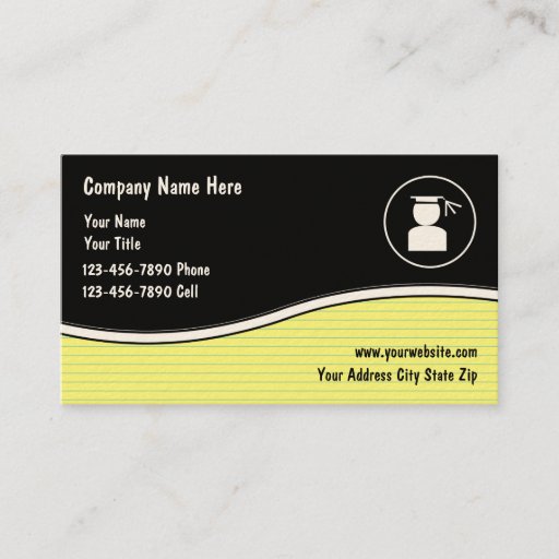 Customizable Tutoring Business Cards