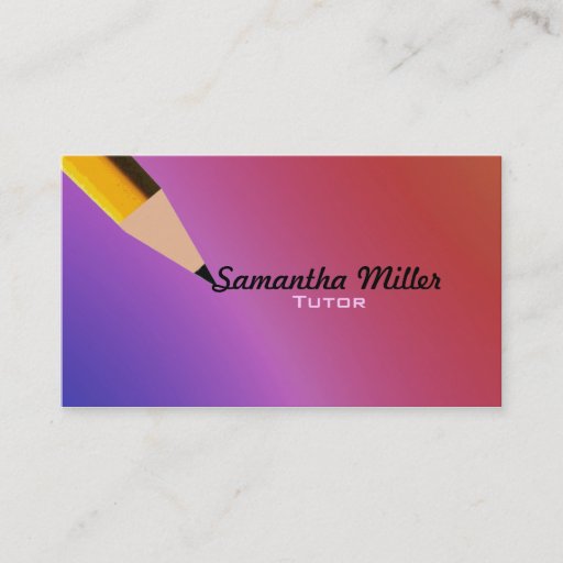 Customizable Tutoring Business Cards