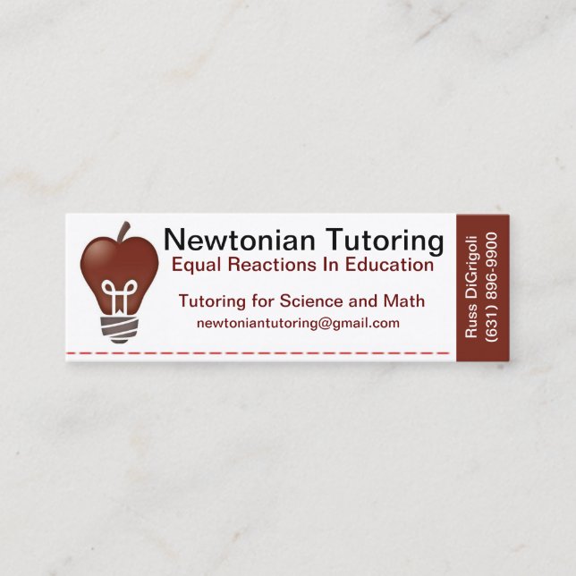 Tutoring Card (Front)