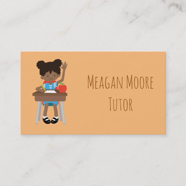 Tutoring students business card (Front)