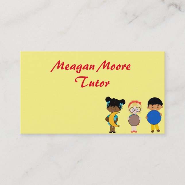 Tutoring Students Business Card (Front)