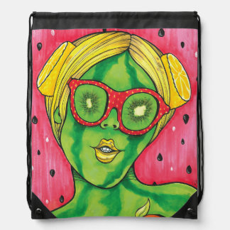 Tutti Fruiti Girl Drawstring Bag