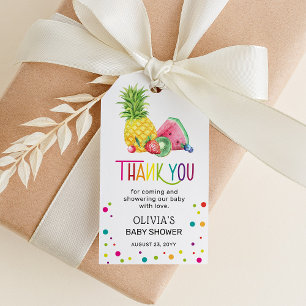 Tutti Fruitti Baby Shower Thank You Favor Gift Tags