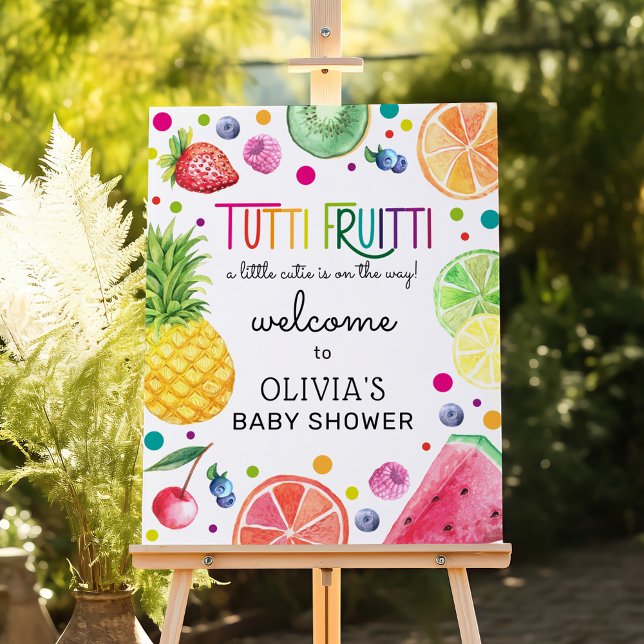 Tutti Fruitti Baby Shower Welcome Foam Board (Creator Uploaded)