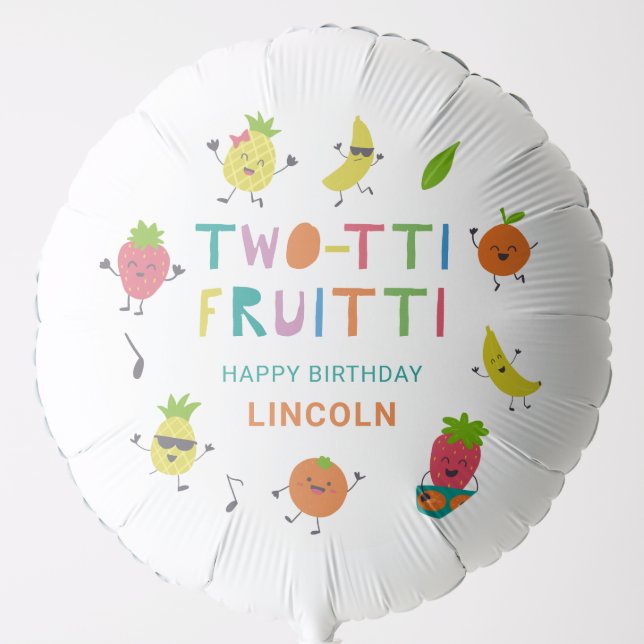 Tutti Fruitti Birthday Custom Cute Fruits Balloon (Front)