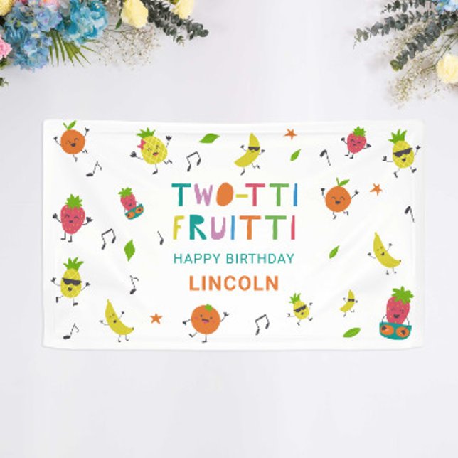 Tutti Fruitti Birthday Custom Cute Fruits Banner (Creator Uploaded)