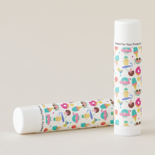 Tutti Fruitti Summer Fruit Ice Cream Treats Party Lip Balm (Front)