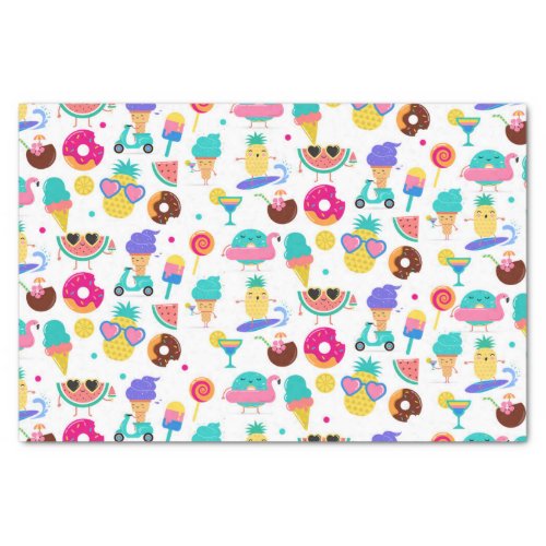 Tutti Fruitti Summer Fruit Ice Cream Treats Party Tissue Paper