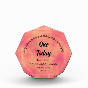 Tutti Fruity Cloud Effect 1st Birthday Acrylic Award