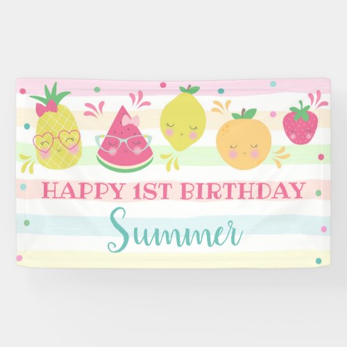 Tutti Frutti Birthday Banner Sweet One