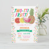 Tutti Frutti Birthday Party Invitation 2nd Bday (Standing Front)