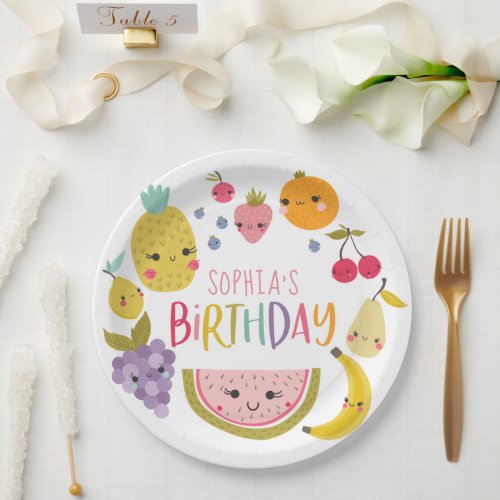 Tutti Frutti Birthday Party Paper Plates