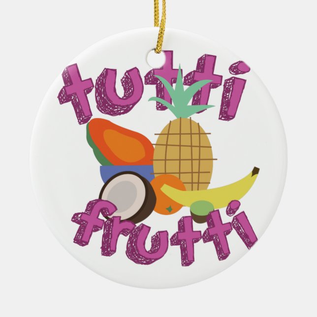 Tutti Frutti Ceramic Ornament (Front)
