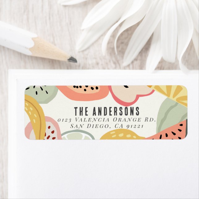 Tutti Frutti Colorful Fruit 2nd Birthday Label (Insitu)