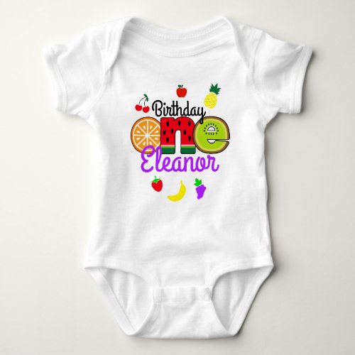 Tutti frutti First Birthday Girl one birthday Baby Bodysuit