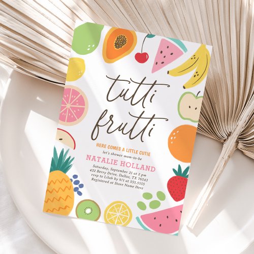 Tutti Frutti Fruit Baby Shower Invitation