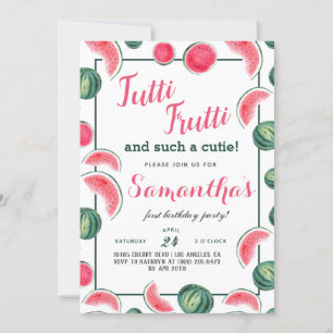 Tutti Frutti Fruit Birthday Invitation