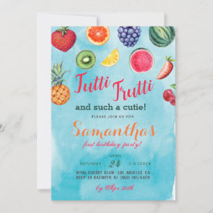 Tutti Frutti Fruit Birthday Invitation