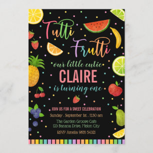 Tutti Frutti   Fruit Party Birthday Invitation