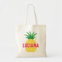 Tutti Frutti Fruit Pineapple Personalized Girls Tote Bag