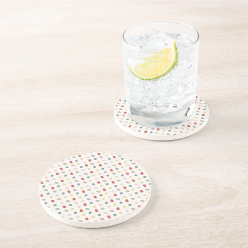 Tutti Frutti Geometric Pattern Print  Coaster