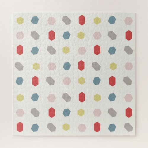 Tutti Frutti Geometric Pattern Print  Jigsaw Puzzle