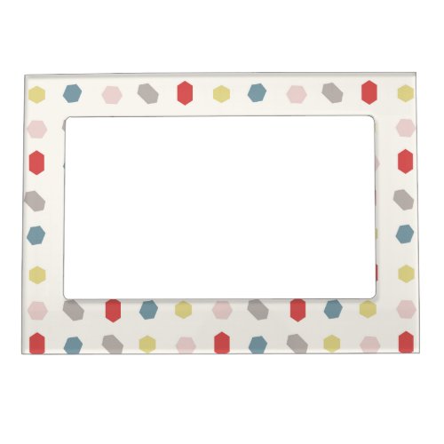 Tutti Frutti Geometric Pattern Print  Magnetic Frame