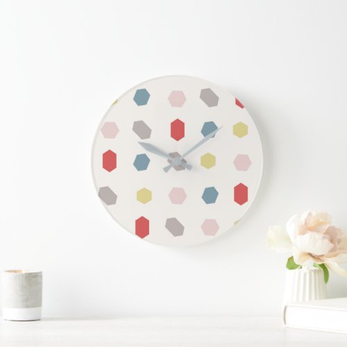 Tutti Frutti Geometric Pattern Print Wall Clock