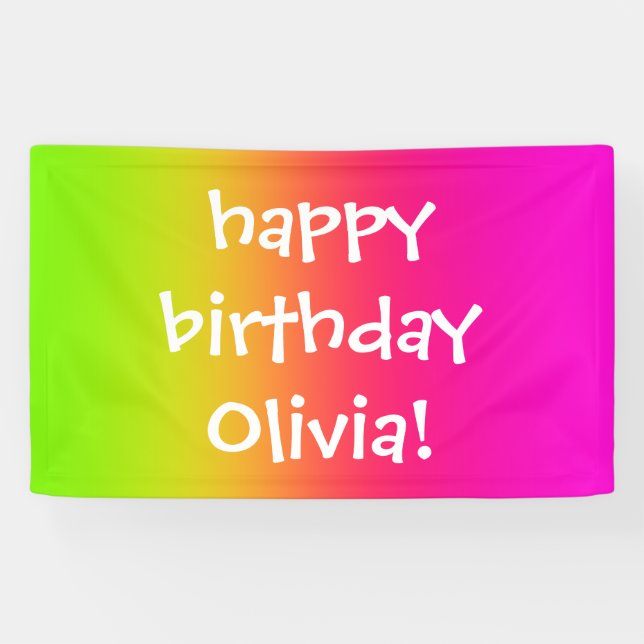 Tutti Frutti Gradient Personalized Banner (Horizontal)