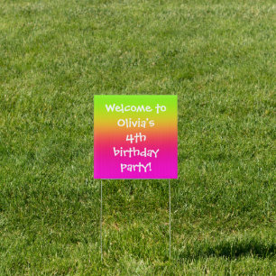 Tutti Frutti Gradient Personalized Sign