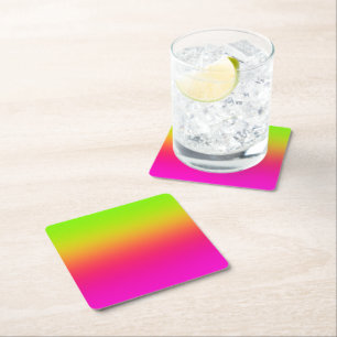 Tutti Frutti Gradient Square Paper Coaster