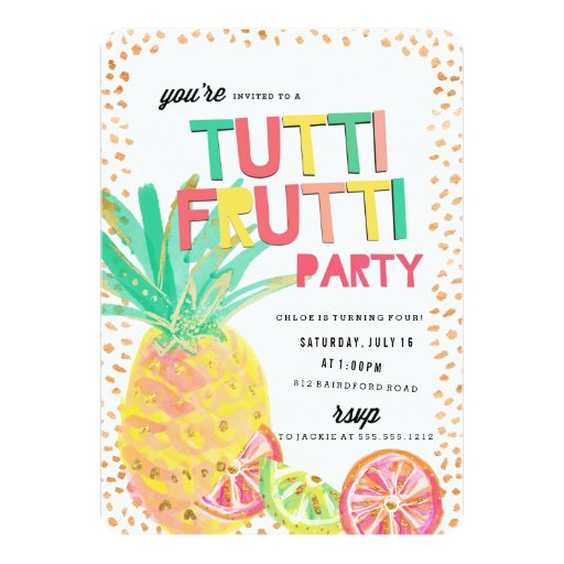 Tutti Frutti Party Invitations 10