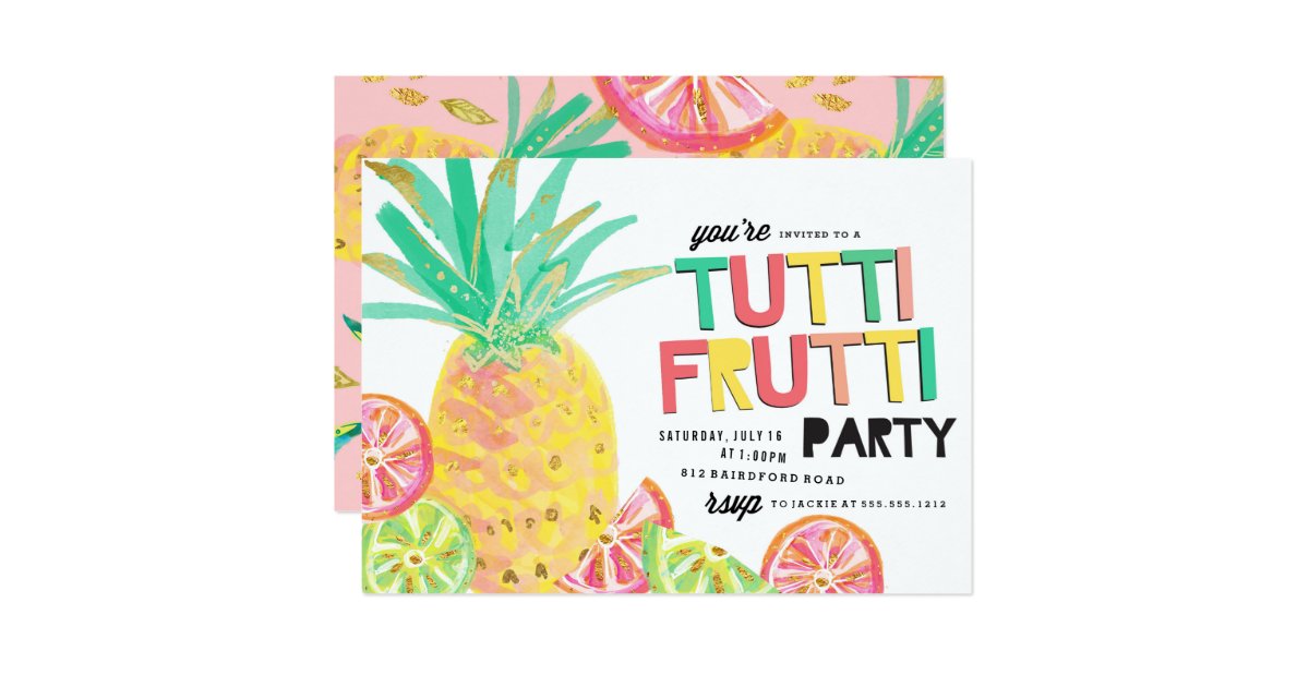 Tutti Frutti Party Invitations 3