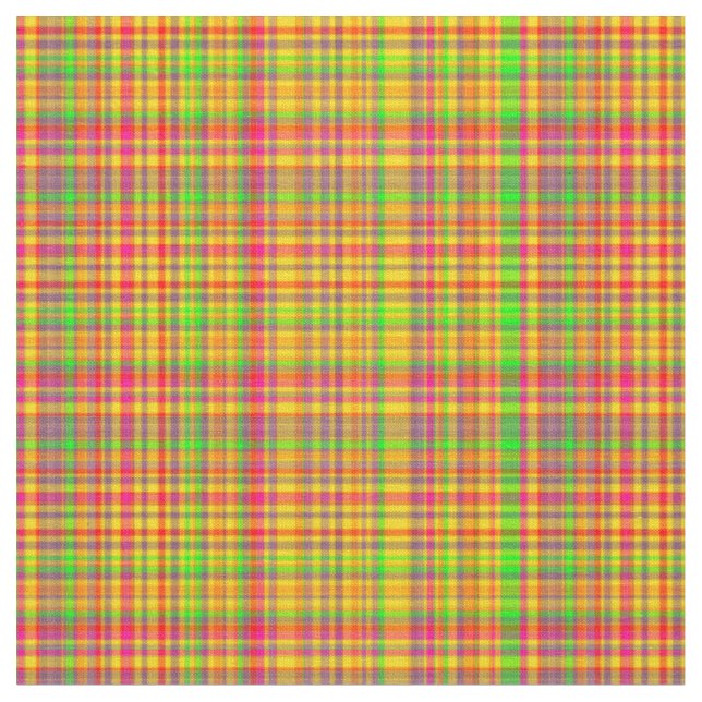 Tutti Frutti Plaid 02-Fabric Fabric (Close Up)