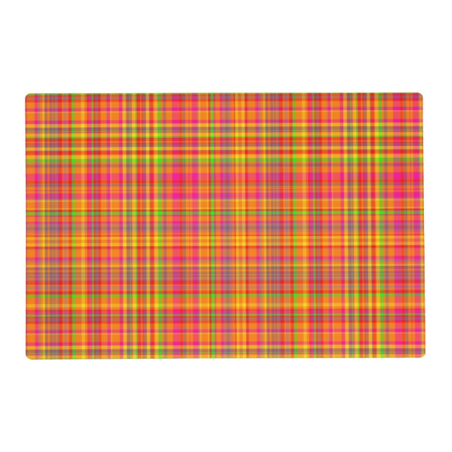 Tutti Frutti PLAID 1-LAMINATED PLACE MAT (Front)
