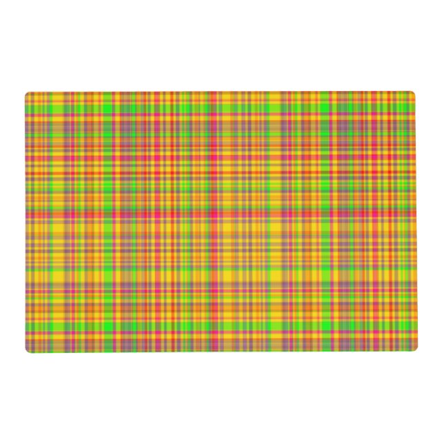 Tutti Frutti PLAID 2-LAMINATED PLACE MAT (Front)