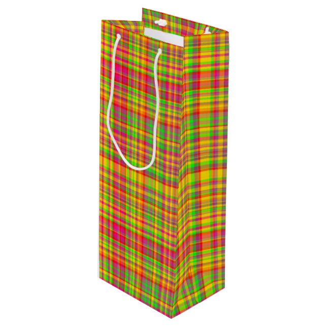Tutti Frutti PLAID 4-WINE GIFT BAG (Front Angled)