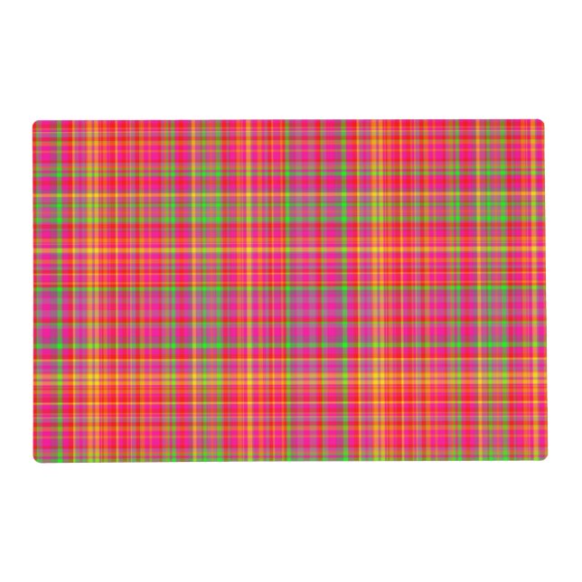 Tutti Frutti PLAID 5-LAMINATED PLACE MAT (Front)